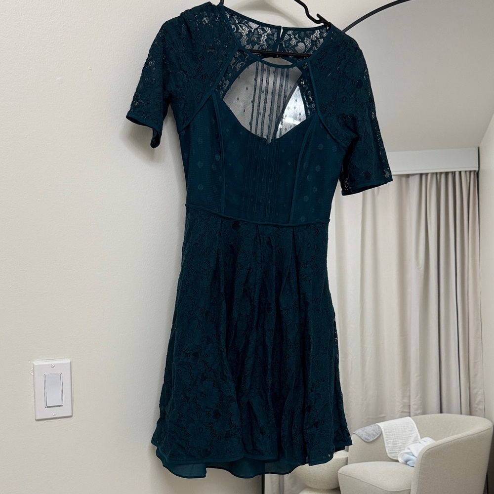BCBGMaxAzria Dark Teal Mini Dress